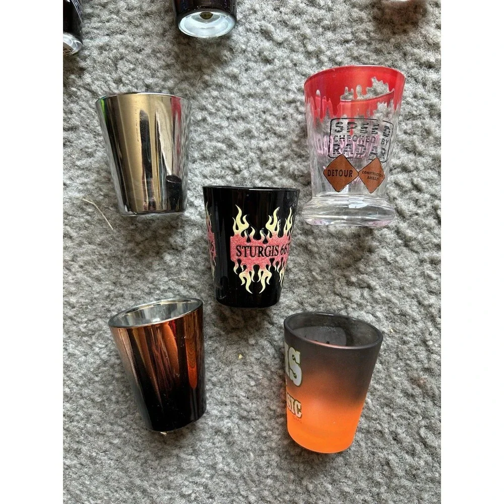 Sturgis Motorcycle Shot Glass Lot Of  5 2006 + Road Rage